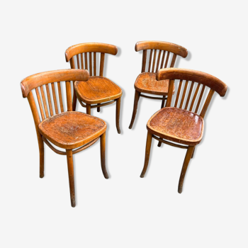 4 chaise bistrot bois Thonet