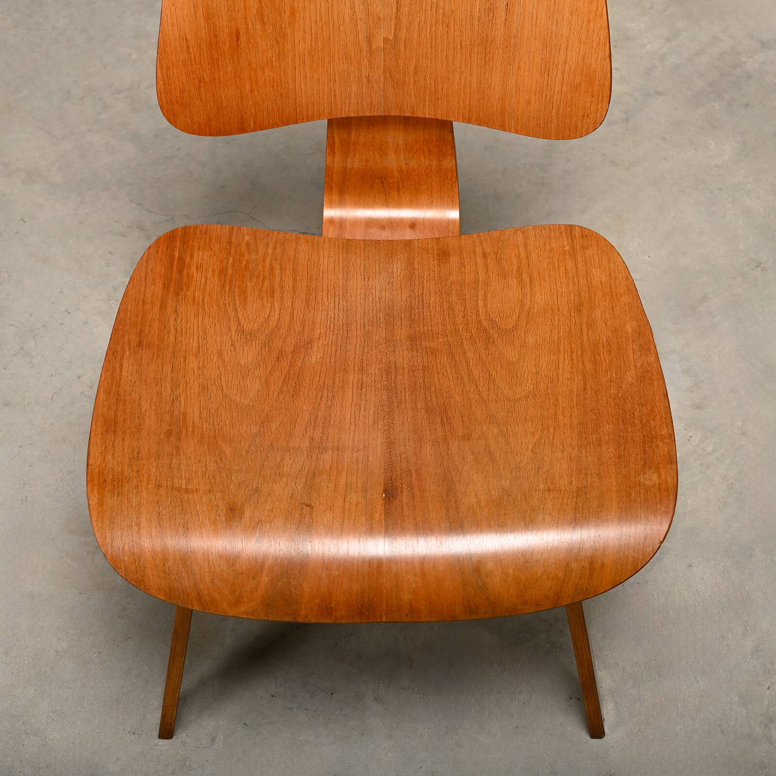 Charles and Ray Eames Early DCW Walnut Plywood Dining Chairs Herman Miller