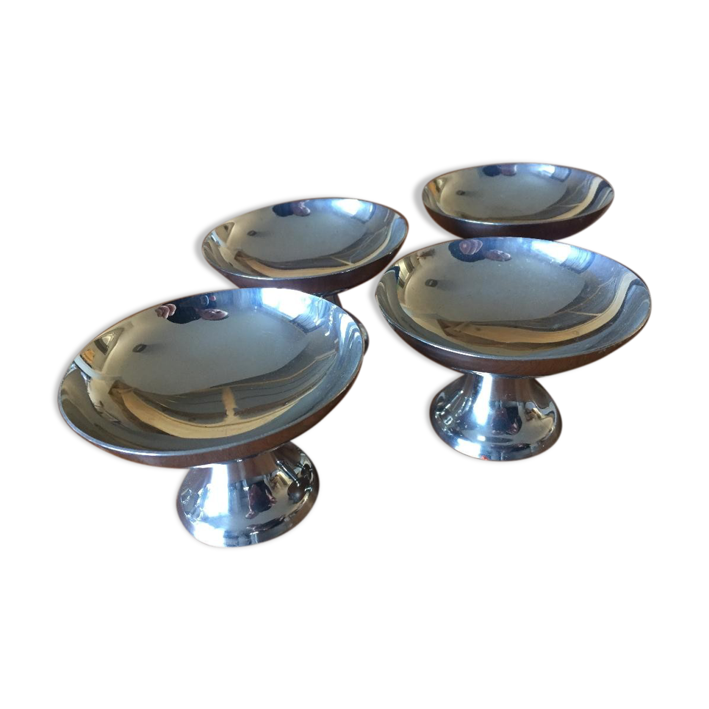 Set of 4 vintage ice cream cups 1960