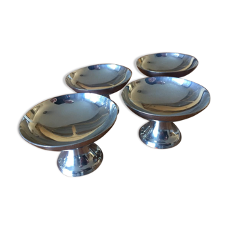 Set of 4 vintage ice cream cups 1960