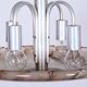 Art Deco Chandelier in Aluminium and Marbled Glass, Czech, 1940s