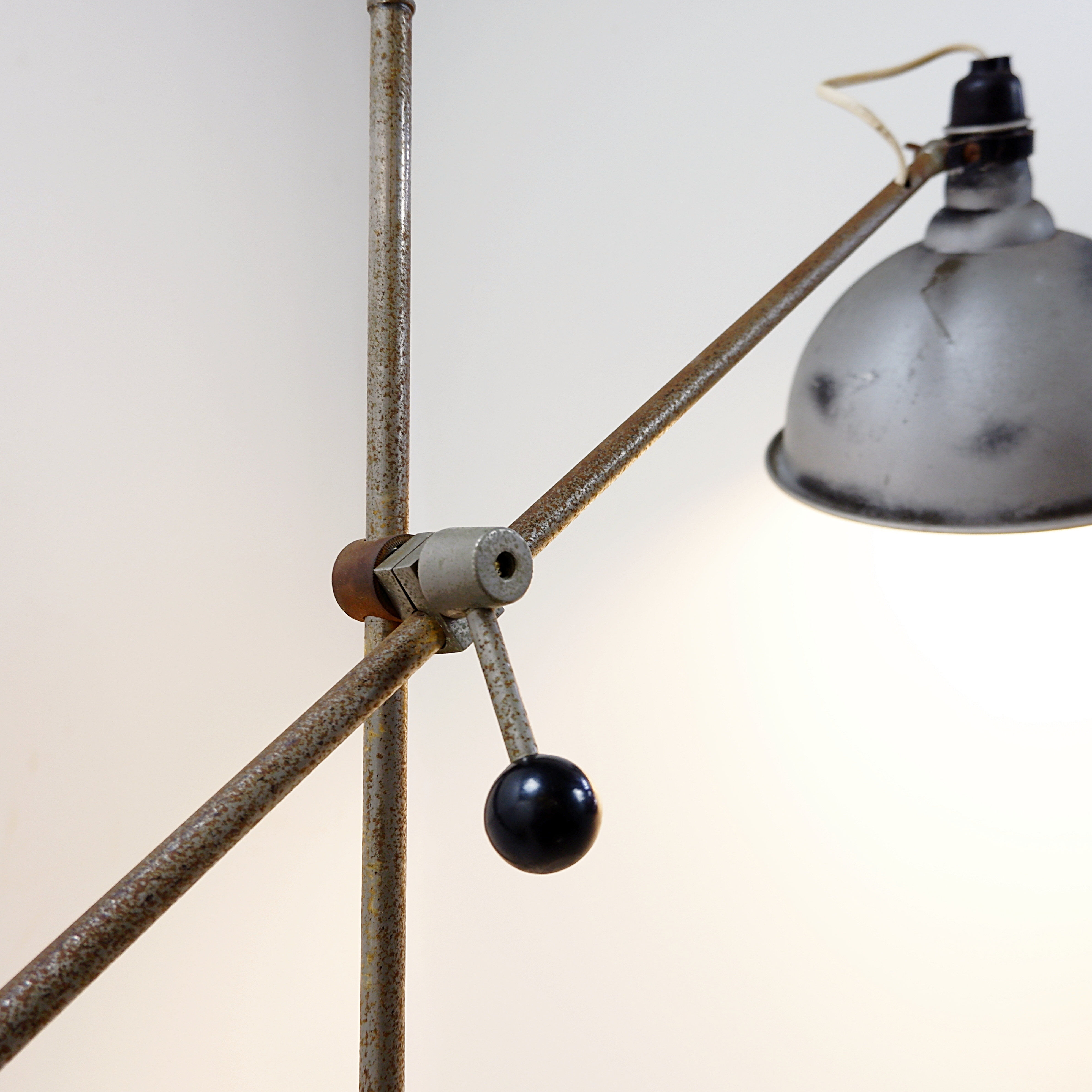 Industrial articulated floor lamp