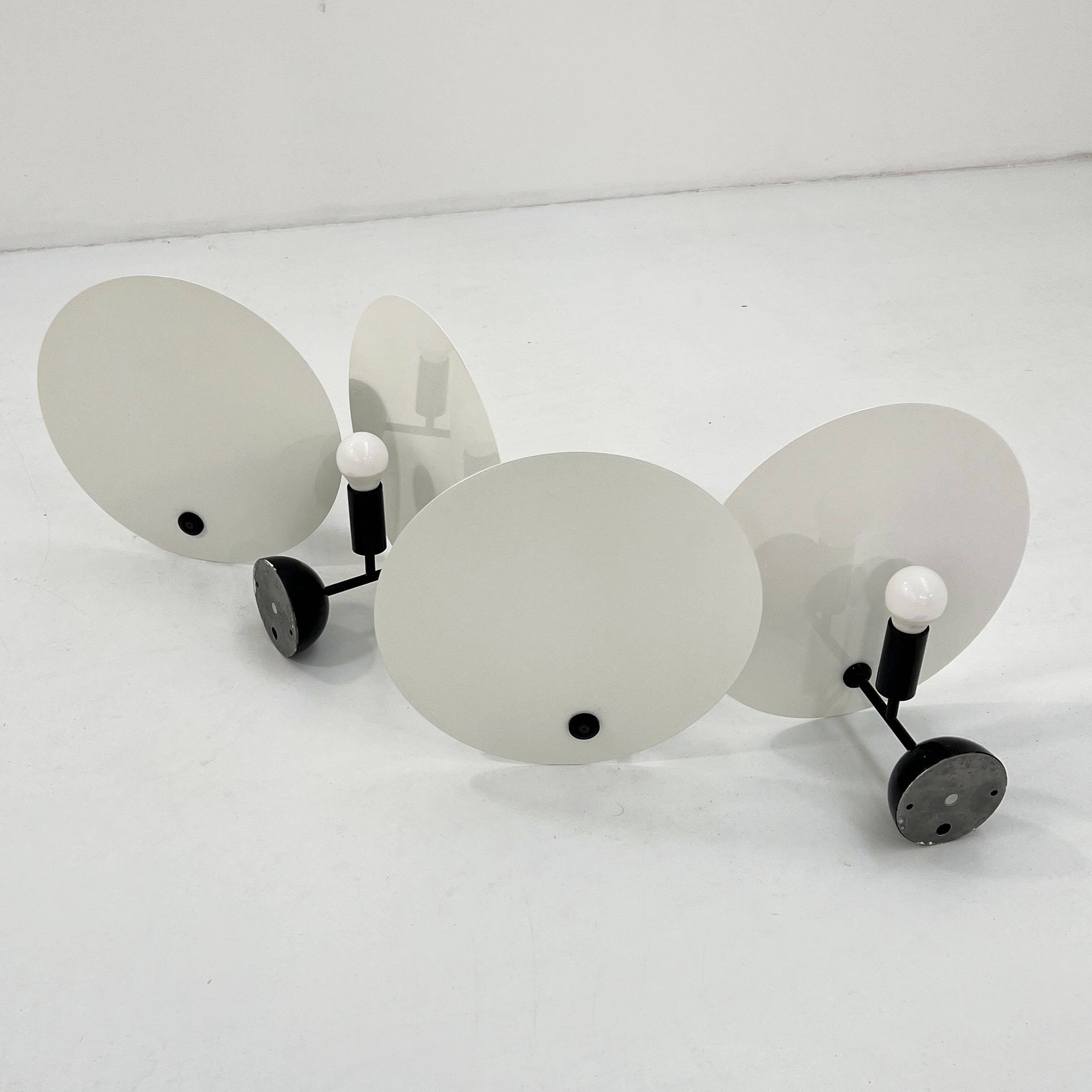 Pair of Monet wall lights by Vico Magistretti for Oluce, 1980