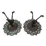 Set Of 2 Bronze Gothic Tazzas, 1950s