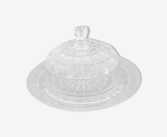 Beurrier de table rond en verre
