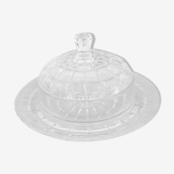 Round glass table butter maker