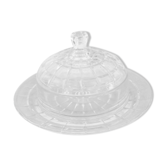Round glass table butter maker