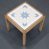 1970s Small Tile Beech Table, Denmark