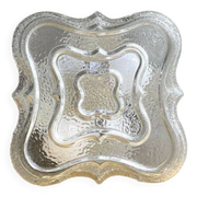 Square glass flush mounted ceiling or wall lamp