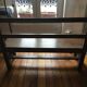 Old solid wood back bench