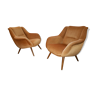 Pair of chairs sculptural vintage restored 60 years