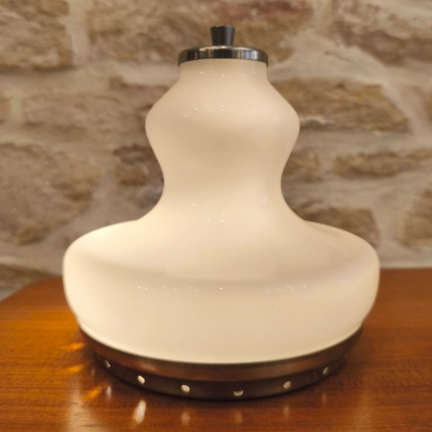 Pair of glass table lamps, Italy, 1960