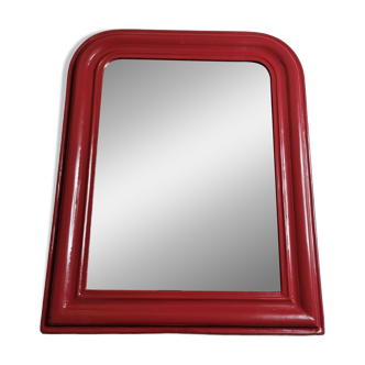 Miroir à poser vintage de style Louis Philippe rouge Basque 48 cm x 61 cm