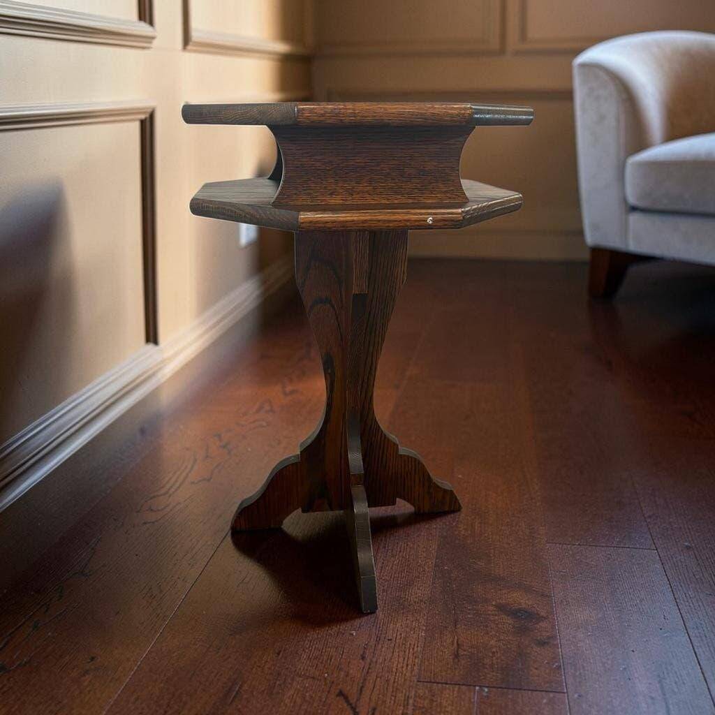 Table d'appoint vintage en bois / table pour plantes / table de chevet