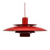 Red vintage Jeka Metaltryk lamp - Danish Modern Design