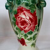 Vase art new pair KG Lunéville gilding decoration flower pink soliflore tulip tree