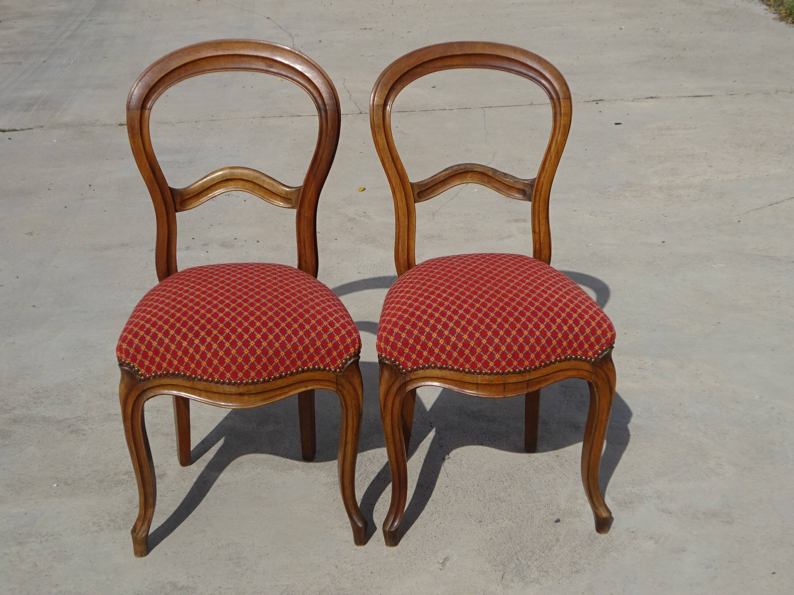 Restored Louis Philippe chairs, set of 2