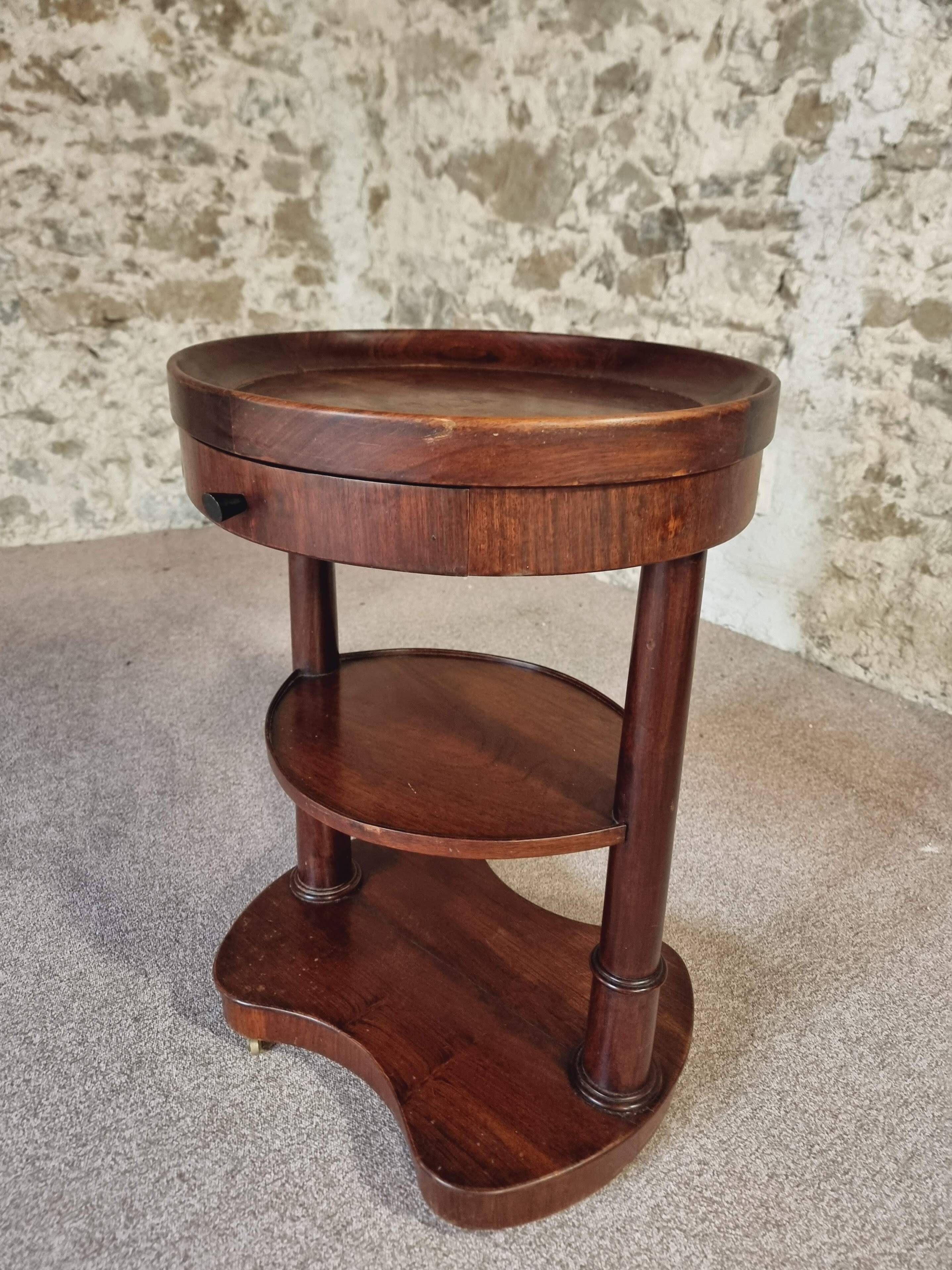 Empire style wooden rolling trolley – France, 1930s