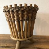 Vintage rattan pot cover