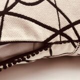 Rectangular cushion, cover and insert, black and white. Sophia model