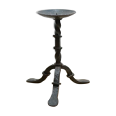 Vintage wrought iron brutalist candle holder
