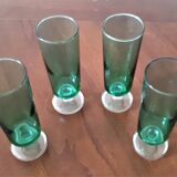 Set of 4 vintage champagne flutes LUMINARC