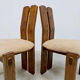 Midcentury oak dining chairs vintage 'Brutalism'