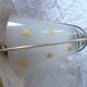 VINTAGE PAINTED SHEET METAL CHANDELIER BRASS & GLASS 50/60's YELLOW