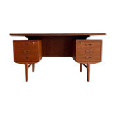 Vintage Danish freestanding desk teak flap door