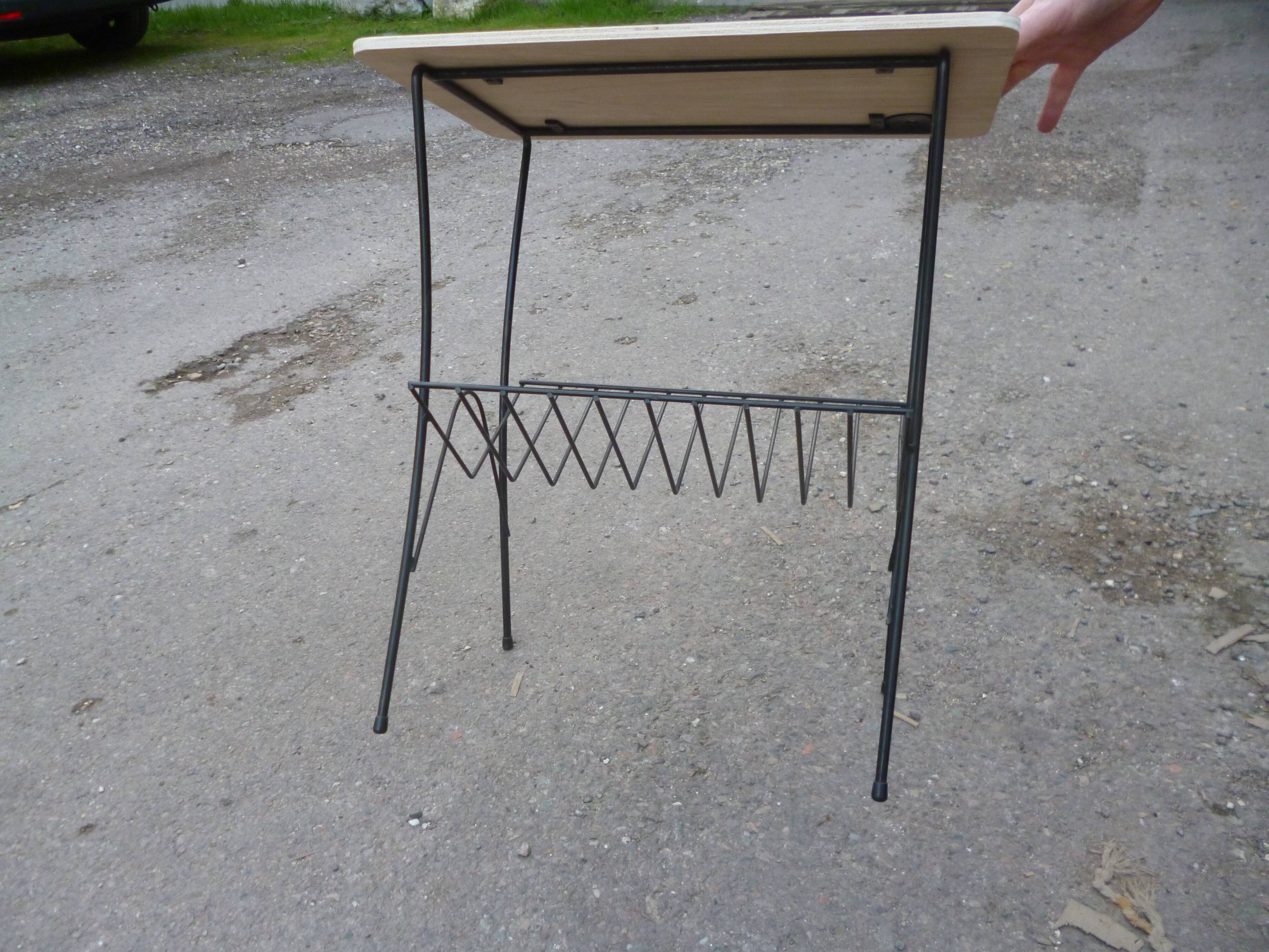 Side table magazines holder 70s