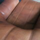 De Sede model DS44 patinated buffalo leather lounge chair and ottoman, 1970s