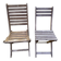 Set of 2 Folding Garden/Balcony Chairs in Wood