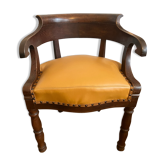 Fauteuil de bureau en chêne XIXeme siècle