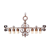 Lustre en fer forgé vers 1900