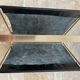 Gold and leather metal magazine rack 1950
