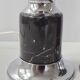 Paire de lampes vintage en marbre & acier 1970