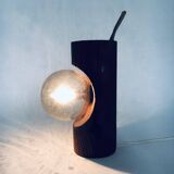 Brutalist wooden table or wall lamp attributed to Temde Leuchten, Switzerland, 1960s.