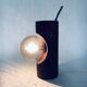 Brutalist wooden table or wall lamp attributed to Temde Leuchten, Switzerland, 1960s.