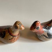 Couple OISEAUX Céramique MEXIQUE Vintage