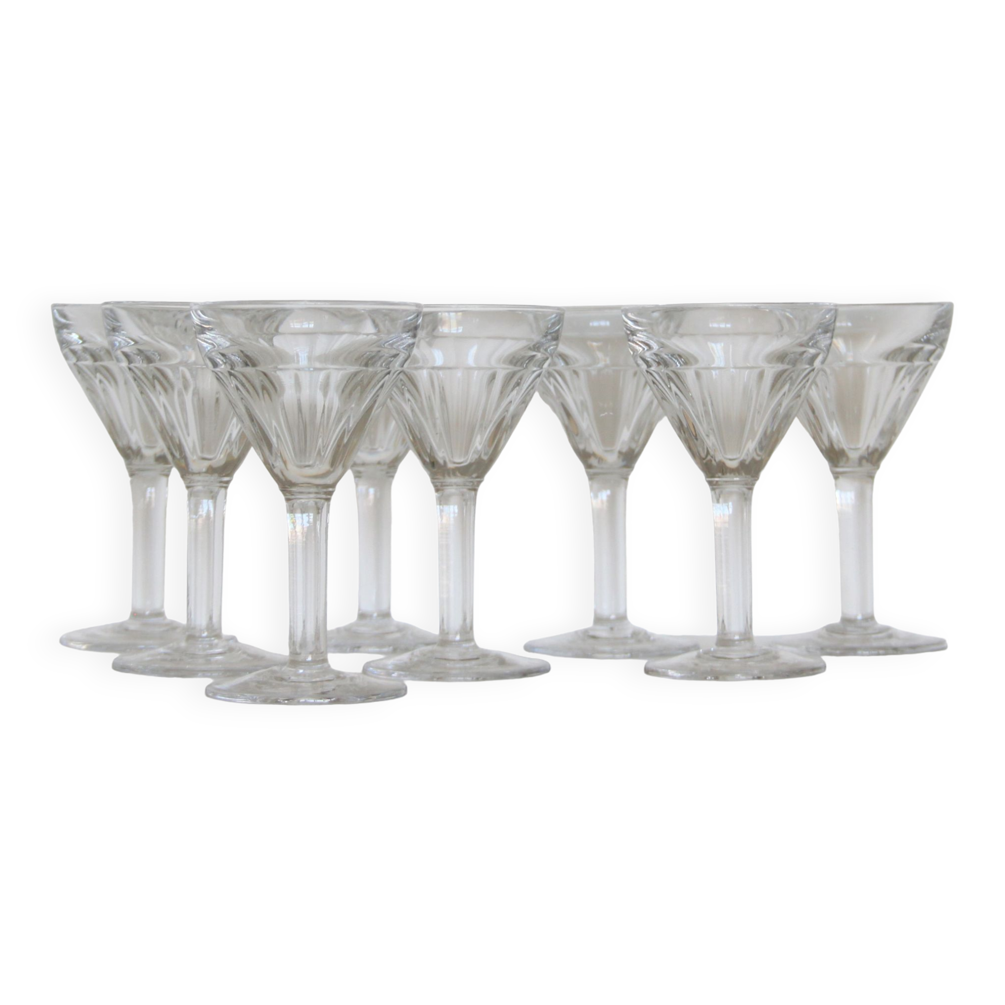 Set of 8 wine glasses bistrot old art of the table vintage