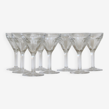 Set of 8 wine glasses bistrot old art of the table vintage