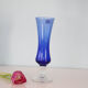 Blue vase, transparent foot, Duralex, vintage