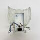 Vintage Hillebrand wall lamp ice glass with brass, 1970s Germany