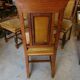 Series of 4 solid oak chairs from the end of the 19th century