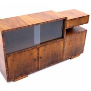 Buffet de style Art Déco, parfait comme meuble TV, Pologne, années 1950. Rénové.