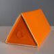 Vase en céramique orange par Gabbianelli - Italie années 1970