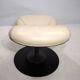 Stokke Varier Tok leather armchair with ottoman by Toshiyuki Kita, 1990