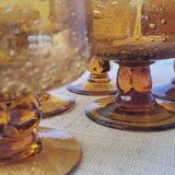 7 coupes verre soufflé