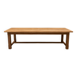 Large convivial solid wood table – ideal for big gatherings.