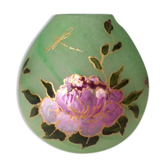 Enamel glass paste vase, Art Nouveau